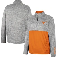 Men's Colosseum Gray Texas Longhorns John Half-Zip Jacket