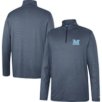 Men's Colosseum Navy Maine Black Bears Logo Quarter-Zip Windshirt