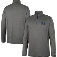 Men's Colosseum Charcoal Pitt Panthers Logo Quarter-Zip Windshirt