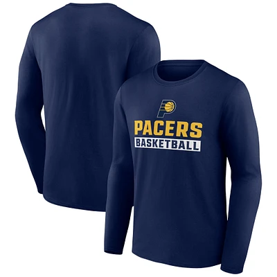 Men's Navy Indiana Pacers Let's Go Long Sleeve T-Shirt