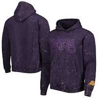 Unisex The Wild Collective Purple Phoenix Suns Tonal Acid Wash Pullover Hoodie