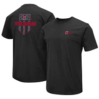 Men's Colosseum Black Wisconsin Badgers OHT Military Appreciation T-Shirt