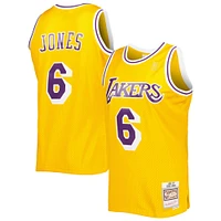 Men's Mitchell & Ness Eddie Jones Gold Los Angeles Lakers 1996/97 Hardwood Classics Swingman Jersey