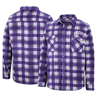 Men's Colosseum Purple TCU Horned Frogs Ellis Full-Snap Jacket