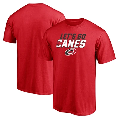 Men's Red Carolina Hurricanes Hometown Collection Push Ahead T-Shirt