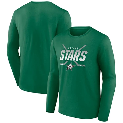 Men's Kelly Green Dallas Stars Team Covert Long Sleeve T-Shirt