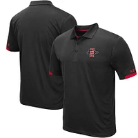 Men's Colosseum Black San Diego State Aztecs Santry Lightweight Polo