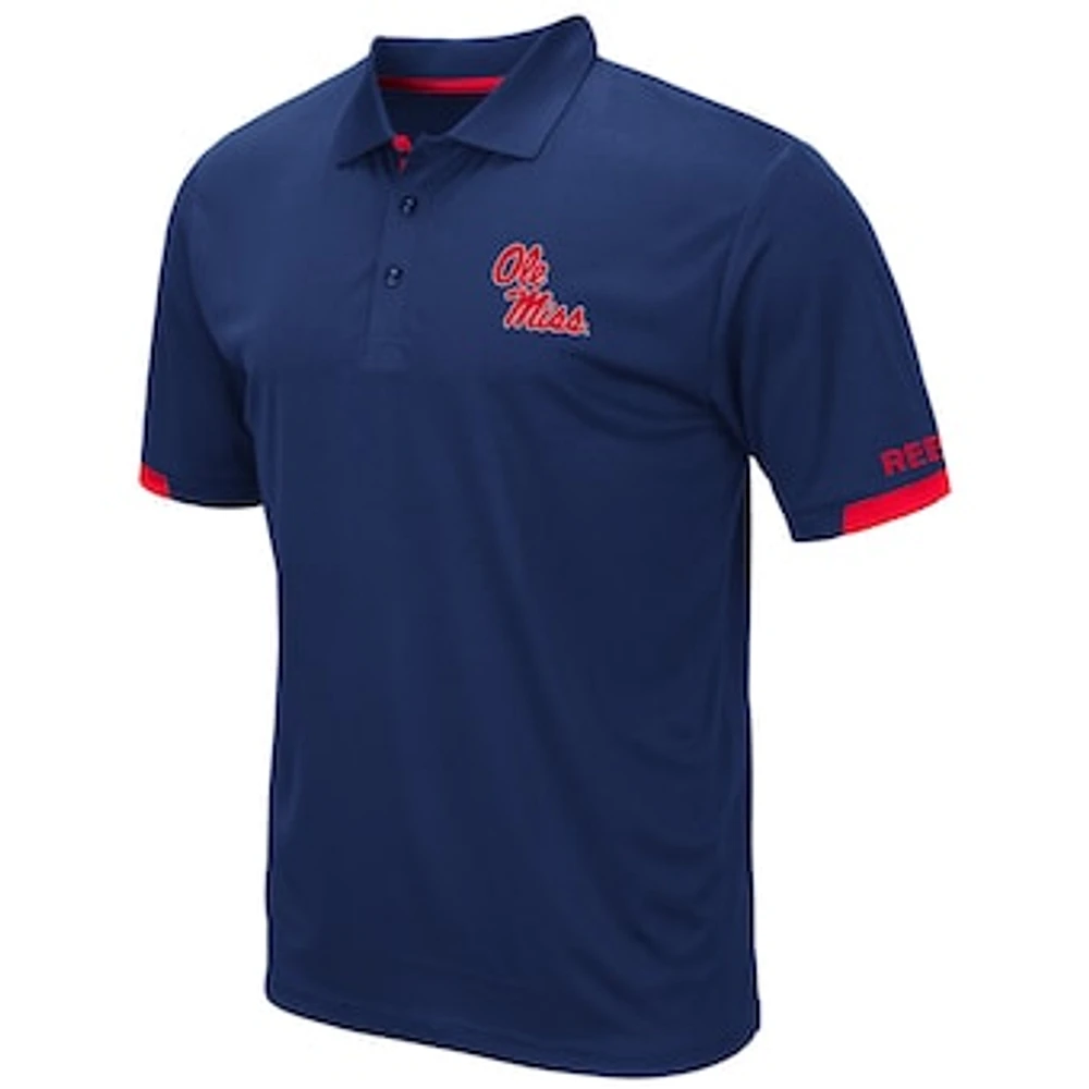 Men's Colosseum Navy Ole Miss Rebels Santry Lightweight Polo