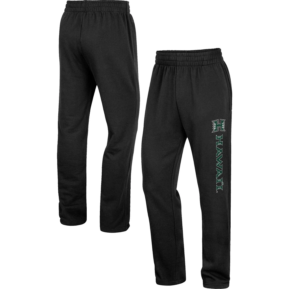 Men's Colosseum Black Hawaii Warriors Wordmark Pants