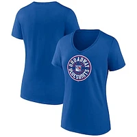 Women's Blue New York Rangers Active Edge V-Neck T-Shirt