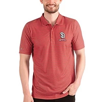 Men's Antigua Heathered Red/White South Dakota Coyotes Esteem Polo