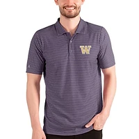 Men's Antigua Heathered Purple/White Washington Huskies Esteem Polo