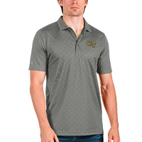 Men's Antigua /Steel Georgia Tech Yellow Jackets Spark Polo