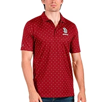 Men's Antigua Red/Steel South Dakota Coyotes Spark Polo