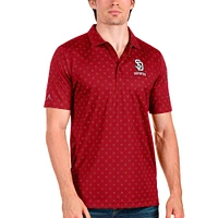 Men's Antigua Red/Steel South Dakota Coyotes Spark Polo