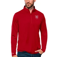Men's Antigua Crimson Harvard Tribute Quarter-Zip Top