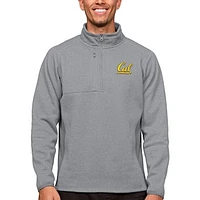 Men's Antigua Heather Cal Bears Course Quarter-Zip Pullover Top