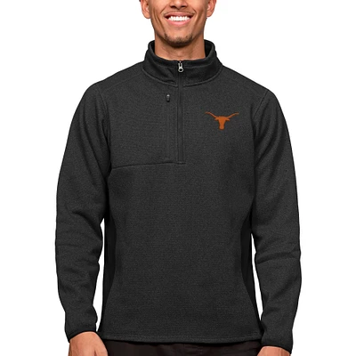 Men's Antigua Heather Texas Longhorns Course Quarter-Zip Pullover Top