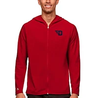 Men's Antigua Red Dayton Flyers Legacy Full-Zip Hoodie