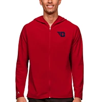 Men's Antigua Red Dayton Flyers Legacy Full-Zip Hoodie