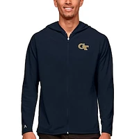 Men's Antigua Navy Georgia Tech Yellow Jackets Legacy Full-Zip Hoodie