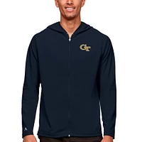 Men's Antigua Navy Georgia Tech Yellow Jackets Legacy Full-Zip Hoodie