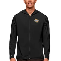 Men's Antigua Black Marquette Golden Eagles Legacy Full-Zip Hoodie