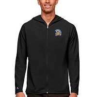 Men's Antigua Black San Jose State Spartans Legacy Full-Zip Hoodie