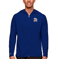 Men's Antigua Royal San Jose State Spartans Legacy Full-Zip Hoodie