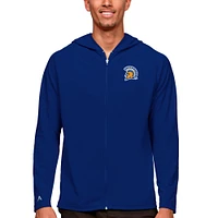 Men's Antigua Royal San Jose State Spartans Legacy Full-Zip Hoodie