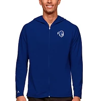Men's Antigua Royal Seton Hall Pirates Legacy Full-Zip Hoodie
