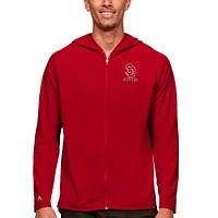 Men's Antigua Red South Dakota Coyotes Legacy Full-Zip Hoodie