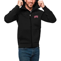 Men's Antigua Black UNLV Rebels Protect Full-Zip Hoodie