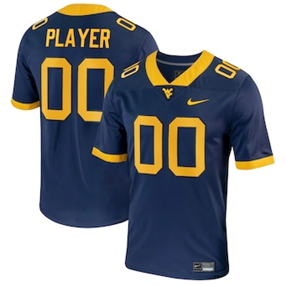 Men's Nike Navy West Virginia Mountaineers Pick-A-Player NIL Replica Football Jersey