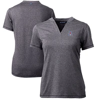 Women's Cutter & Buck Heather Charcoal Arizona Wildcats Forge Blade V-Neck Top