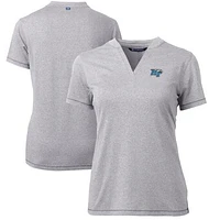 Women's Cutter & Buck Heather Gray MTSU Blue Raiders Forge Blade V-Neck Top
