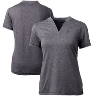Women's Cutter & Buck Heather Charcoal Villanova Wildcats Forge Blade V-Neck Top