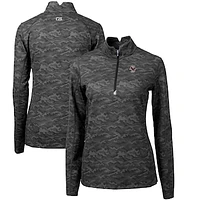 Women's Cutter & Buck Black Boston College Eagles Traverse Camo Quarter-Zip Pullover Top