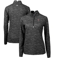 Women's Cutter & Buck Black Boston College Eagles Traverse Camo Quarter-Zip Pullover Top