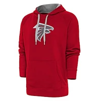 Men's Antigua Red Atlanta Falcons Victory Chenille Pullover Hoodie
