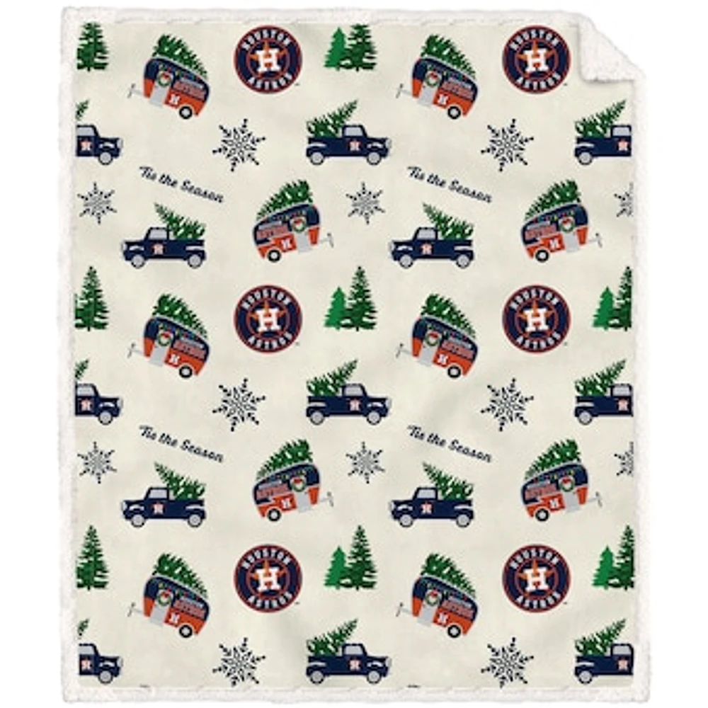 Houston Astros 50'' x 60'' Holiday Pickup Truck Sherpa Flannel Fleece Blanket