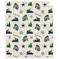 Dallas Cowboys 50'' x 60'' Holiday Pickup Truck Sherpa Flannel Fleece Blanket