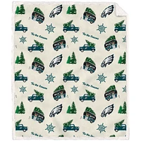 Philadelphia Eagles 50'' x 60'' Holiday Pickup Truck Sherpa Flannel Fleece Blanket