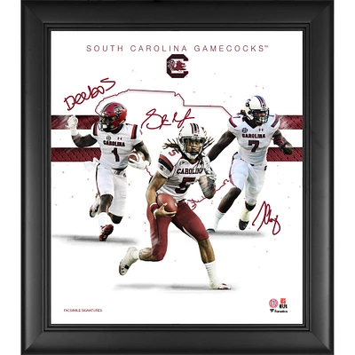 Deebo Samuel Jadeveon Clowney & Stephon Gilmore South Carolina Gamecocks Facsimile Signature Framed 15'' x 17'' Franchise Foundations Collage