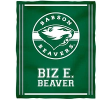 Babson Beavers 36'' x 48'' Children's Mascot Plush Blanket