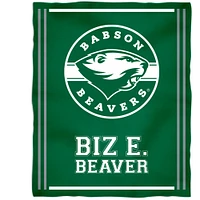 Babson Beavers 36'' x 48'' Children's Mascot Plush Blanket