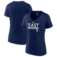 Women's Fanatics Navy New York Yankees 2022 AL East Division Champions Locker Room V-Neck T-Shirt