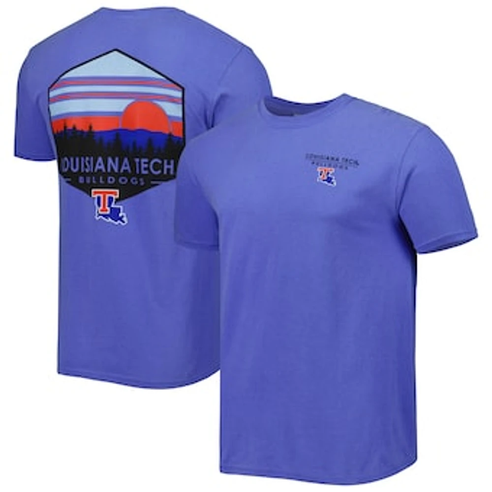 Men's Royal Louisiana Tech Bulldogs Landscape Shield T-Shirt