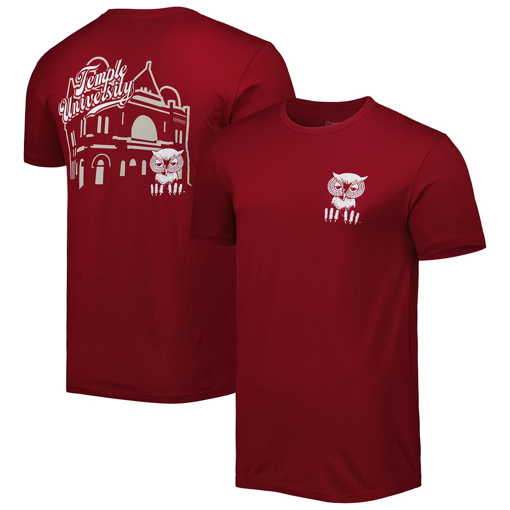 Men's Cherry Temple Owls Mascot Scenery Premium T-Shirt