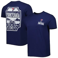 Men's Navy Pennsylvania Quakers Logo Campus Icon T-Shirt